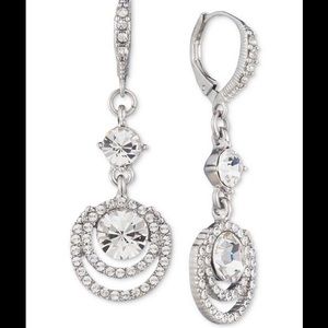 Givenchy new Crystal Halo Drop Earrings in Clear
